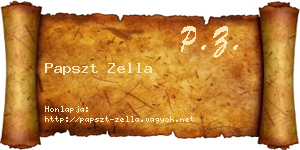 Papszt Zella névjegykártya